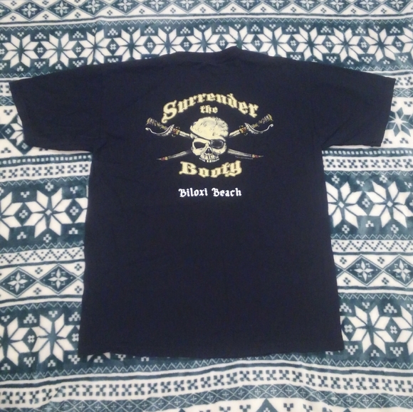 ๐ โ๏ธ Surrender the Booty โ Pirate Shirt Medium Biloxi Beach ๐๏ธ Mississippi ๐ - Picture 1 of 6